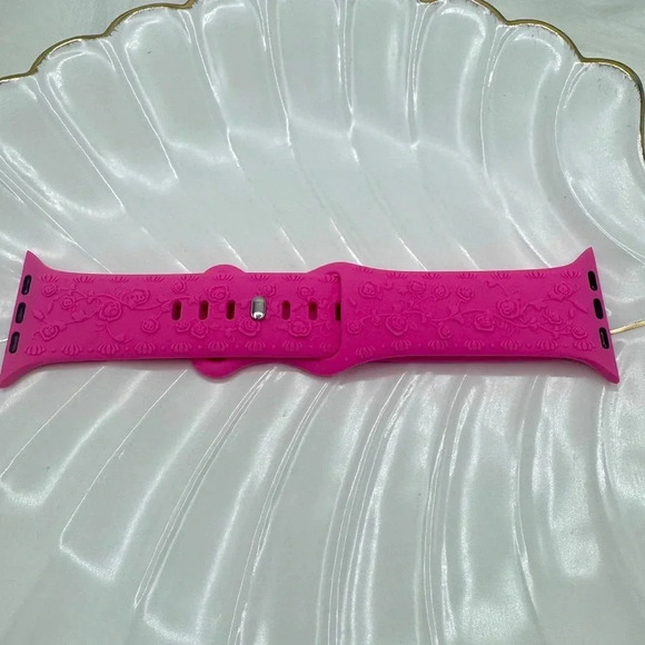 New Floral Design Apple Watch Bands  38mm 40mm 41mm Pink Bundle 1 - Picture 3 of 7